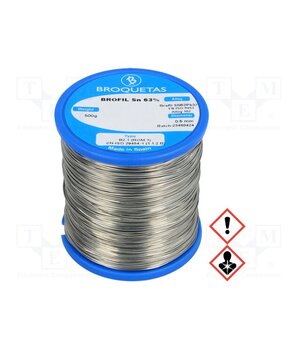 BROFIL 63 B2.1 0.5MM 500G Tin; lead-based; Sn63Pb37; 0.5mm; 500g; reel; 183°C; Flux: SW26 44V7E3ud1XnkSp8lQG2GUrracXiidXi_OH8KnTFpe2Q