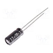 EEUEB1H3R3S Capacitor: electrolytic; THT; 3.3uF; 50VDC; Ø5x11mm; Pitch: 2mm uxhCgaDEiLNEbI1KMDsuOHartVPi0L4w_GirSgMJxx8