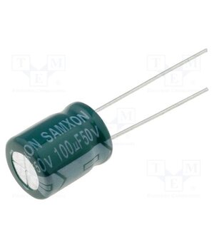 EGF107M1HG1BRRSHP Capacitor: electrolytic; low ESR; THT; 100uF; 50VDC; Ø10x12.5mm EqbWZ-B3N1fs_ZwNNaHY8URKuNwRf9HXl_2qMtTMVqo
