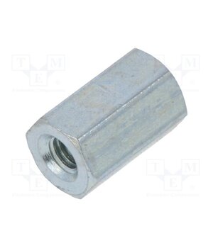 122X08 Screwed spacer sleeve; 8mm; Int.thread: M2,5; hexagonal; steel m4i_g75EW4uvzep7FVQxGKSDvMW8ZBNEhwKJSczM0FQ
