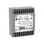 16006-8993 Transformer: mains; 18VA; 115VAC,230VAC; 6V; 6V; 1.5A; PCB; IP00 eJLA56YRHYqiDc44t9emIkKi4YmFnSB3xaZbCA9zWWs