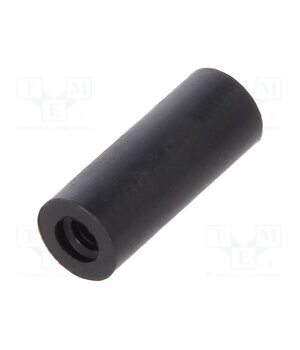 181RDX10 Spacer sleeve; cylindrical; polyamide; M2; L: 10mm; Øout: 4mm; black aTKt715wGkIYZZCWuRY-Ir_b423x3-CNXpEqOQbpDuM