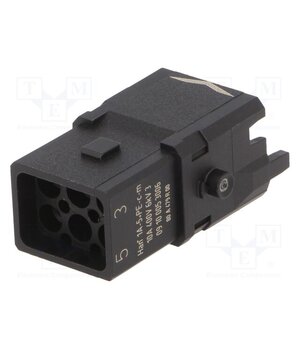 09100053006 Connector: HDC; contact insert; male; Han® 1A; PIN: 6; 5+PE; size 1A w7KmZMwJA6mACP_ZGf1THvxMsbsv3sldrNw_U8b9icE