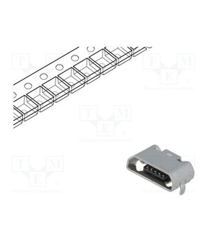 105164-0001 Connector: USB B micro; socket; on PCBs; SMT; PIN: 5; horizontal CGDJNjuAqZ4UlZn8fAfWmdMec6lbGmI1Jd9A9AzSeUo