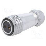 SA2010/S2IIS-1 Connector: circular; plug; female; PIN: 2; IP67; SA20; 8÷12mm; 25A o_ICmDVQH5a4lKviLEwTZaz8H9_CZL7RWJSNUgQynkE