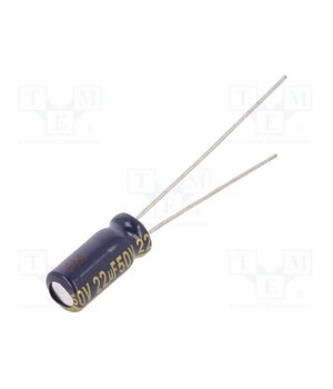 EEUFC1H220 Capacitor: electrolytic; low ESR; THT; 22uF; 50VDC; Ø5x11mm; ±20% _sU2g9mUhUegPZMRmj-V1SPJwlLUdN20h8GgDxMyqAU