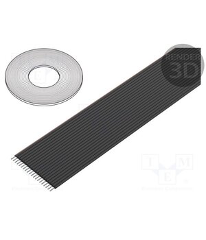 3319/20 (100FT) Wire: ribbon; 1.27mm; stranded; Cu; unshielded; PVC; black; 30.5m vHf8SizmMN05z97CmmzGiAaTEo1k316ZOFye3lMh2A4