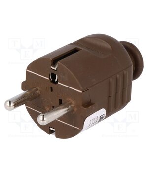 08282 Connector: AC supply; male; plug; 2P+PE; 230VAC; 16A; brown; PIN: 3 uob4COKpR0CoMyftvRskEJNNB_m3mMpAaId0-H66ZvE