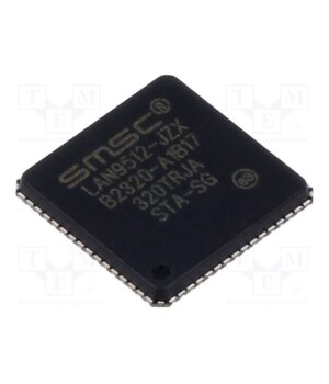 LAN9512-JZX IC: Ethernet controller; 10/100Base-T; QFN64; 3.3V; 0÷70°C g5fZ2GabjakbMTsxYVf1icIE6Zx_hyLs2YqeWABjF-E