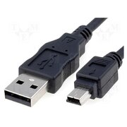 45740 Cable; USB 2.0; USB A plug,USB B mini plug; 1m; black; Canon ocBlRr25-YUPFiv2P8bZgVDQuVsnj0U8dkMr5BEP1y0