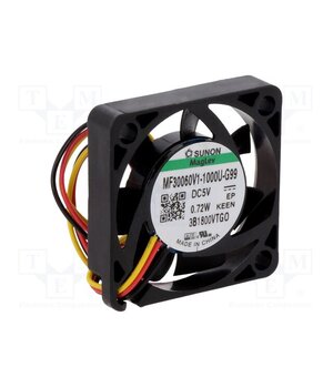 MF30060V1-1000U-G99 Fan: DC; axial; 5VDC; 30x30x6mm; 8.28m3/h; 23.6dBA; Vapo; Out: F type rxvgGiNi7Ktin8VIbFrBnOo2PVVxVuxt5f2OJ8v6YTY