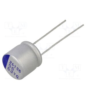 YG1J566M1009MBB Capacitor: hybrid; THT; -55÷125°C; Body dim: Ø10x9.5mm; 56uF; 63VDC FZlW1RLplsSqMFV-3P1oNUHMqMfkh-xW2ibTb0cQ0wc