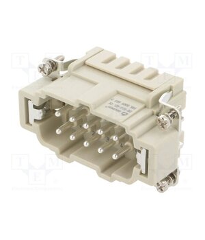 DE-010-MS Connector: HDC; contact insert; male; DE; PIN: 10; 10+PE; size D10B 4BB8Vda7qLoozNSXJVDQ1AhTe9UnThlacBqXkfsQQAw