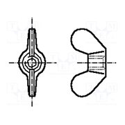 1197339 Nut; winged; M10; 1.5; brass; Plating: without coating; BN 524 8Xrbd5pkj9JnQuVg0-nhfFxIKzLXAQt1q48ujv4Th1M