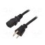 6009.1315 Cable; 3x18AWG; IEC C13 female,NEMA 5-15 (B) plug; PVC; 2.5m FA6t93iJCM6pwuQMdqrQUS1UiVu5rb1fm8ed1RdmdG4