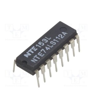 NTE74LS112A IC: digital; JK flip-flop; Ch: 2; TTL; THT; DIP16 I89cX5nkPz8cgiw3hMILyq9CzOolFCaV5FrSGihDbm0