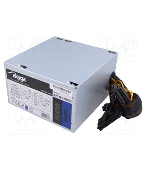 AK-B1-500E Power supply: computer; ATX; 500W; 3.3/5/12V; Features: fan 12cm gfaL8yWP2Y-G3BjHVm7UicOnmRaC8KvnflABz3IWP4E
