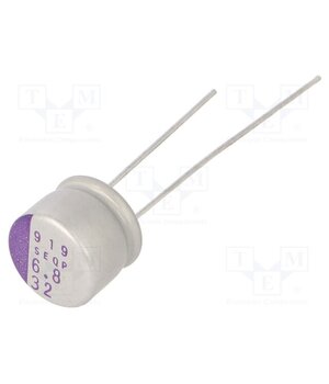 32SEQP6R8M Capacitor: polymer; 6.8uF; 32VDC; THT; ±20%; Body dim: Ø8x7mm; 1000h UCkf9D4QLzsWQ2swWkXhkLhexofTww3qGbpa4KvEEdA