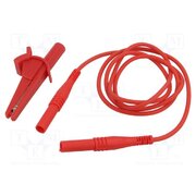 L-SETR Test lead; banana plug 4mm,aligator clip; Len: 1m; red rLTgagsSbJyuTvJcb-YqMyrbB5Ntn_RefkYgfC9OTMw
