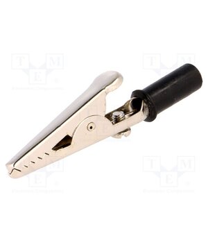 CRCL10-B Crocodile clip; black; Grip capac: max.14mm; Socket size: 4mm 5ugdqCMbivcCs806d6Rwd2zu-air4tk8iAxsgMD5V98