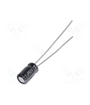 EEAGA1H2R2 Capacitor: electrolytic; THT; 2.2uF; 50VDC; Ø4x7mm; Pitch: 1.5mm karIYXYLGOs7whYadVZ3l4tbDIE1jkekNBzClOUoLjQ