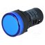 L22 220VAC BL Control lamp; 22mm; L22; -20÷60°C; Illumin: LED; 230V; Ø22.5mm; IP65 3NcsKjbr1_hpkoA3fJscShFl7cOvblPrKh9leE63Wow