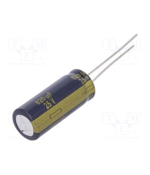 EEUFC1E821 Capacitor: electrolytic; low ESR; THT; 820uF; 25VDC; Ø10x25mm; ±20% lv8-gb3vF43s6Gr49z902hlhoPz63H4P72IafQhCrx8