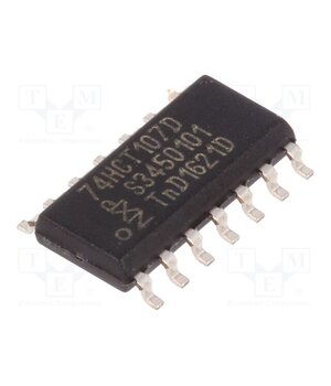 74HCT107D,652 IC: digital; JK flip-flop; Ch: 2; IN: 4; CMOS,TTL; SMD; SO14; tube; HCT A4B-reAXuRBtD4lnsyZC88dsvCrKKvtYFa8VaTB2yjs