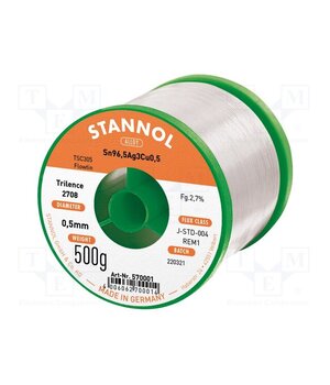 570001 Tin; lead free; Sn96,5Ag3Cu0,5; 0.5mm; 500g; reel; 2.7%; Flux: SW26 0qnfAaIJULhGe-EeBNy_kz9mcVzsc42dtkjKY7YpO4M