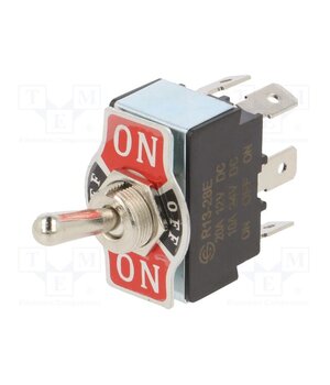 TB2-2F-DC-1 Switch: toggle; Pos: 3; DPDT; ON-OFF-ON; 20A/12VDC; TB/TB2; 0÷55°C 9Wd6EzjYucU1M2pRVKE69TRIOl5eqw8ZBnmIOTbqUSA