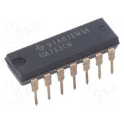 UA733CN IC: video amplifier; programmable gain; 6VDC; Ch: 2; DIP14; 3.6mA X21QmeXGTaG-btGph422dm_0tduk3KmB-uQCtJ8q6gw