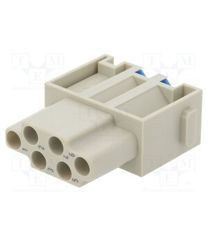 09140062733 Connector: HDC; module; female; 16A; 500V; Han-Modular®; PIN: 6 DM35NrgqXaXsZ3YOZJS9wz0cbYLkTOH7E3_J_TbOD_k