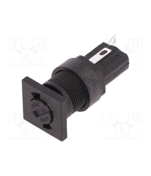 FX0359 Fuse holder; 5x20mm; 250V; on panel; black; UL94V-0; polyester Fzl8qZ8oE9i_-t7QLeqp4_8o4IL0uunKnWVCAWYNevw