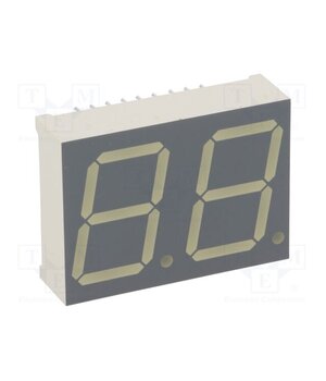 DA08-11GWA Display: LED; 7-segment; 20mm; 0.8"; No.char: 2; green; 3÷10.5mcd NaUfpCop49kH4kdzrzWg-KJd4QxiWIVZ-DzB704VvzM