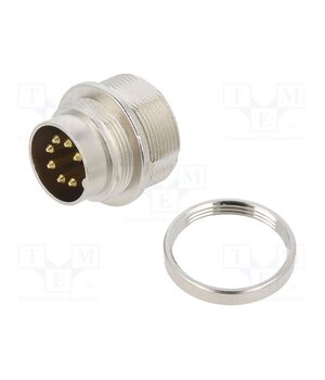 0314 07-1 Connector: M16; socket; male; PIN: 7; 5A; 60V; soldering; IP68; 270° o9yRRM-GreDWkIjT6NzyIj4eGfBpcmDCjLzTsKb1AwE