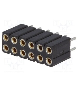 DS1002-03-2*6131 Connector: pin strips; socket; female; PIN: 12; straight; THT; 2x6 5OUk0tB9hApZe6LIuT7PTYNmXpiw1JaUOI_ngqYmvM4