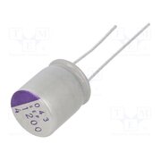 4SEP1200M Capacitor: polymer; 1200uF; 4VDC; THT; ±20%; Body dim: Ø10x13mm acXqx9XDBlp07HSfrBmShYKlc-7kx0PkFqxi0m7nXQY