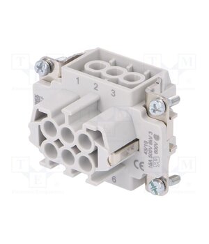 1648128 Connector: HDC; contact insert; female; PIN: 6; 16A; 500V; HEAVYCON pUlaexdQ22zQuWBF5S8VVThvEgAOZ06nHVmgks0_lMw