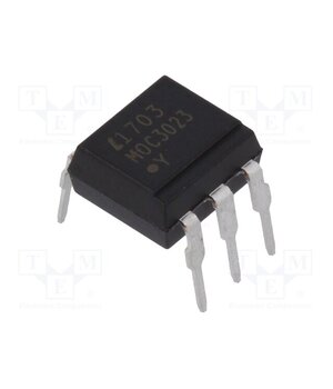MOC3023 Optotriac; 5kV; Uout: 400V; without zero voltage crossing driver 1hFpuI6Gd834JyaTVQDaITaMCLnGvM60zdpXMsuMIWw