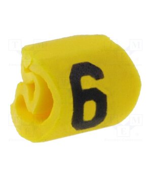 515-01664 Markers; Marking: 6; 1÷3mm; PVC; yellow; -65÷105°C; leaded; HGDC1-3 Y3HOql2ZMX6AEBvEx0AZcby9tieToJGj8_x8ABfsQUg