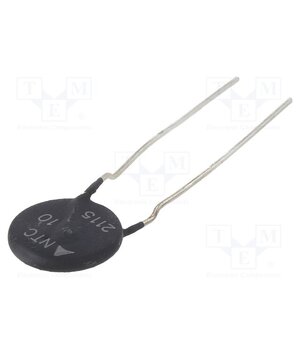B57237S0100M000 NTC thermistor; 10Ω; -55÷170°C; 3.1W; ±20%; THT; 3060K; Pitch: 7.5mm kXDMuAShQ9GtGVlBvp985SYDMAf437gSU4fEOHbXMiY