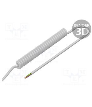 SPT00209B Wire: coiled; 7x0.5mm2; unshielded; PUR; white; 300V; 1m; 4m TIZ1RT3Wvq2nIDgSQ31C6ofstAkrP0WM45hKbgWMPCQ