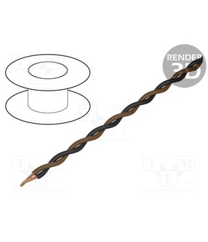 TSK1130 BROWN BLACK Wire: assembly; 2x0.25mm2; stranded; Ext.dimensions: 2x1.4mm; 100m -1LlCMex8-EBcCbmY0m5qephUxdcx6nNmEF9_jDerPE