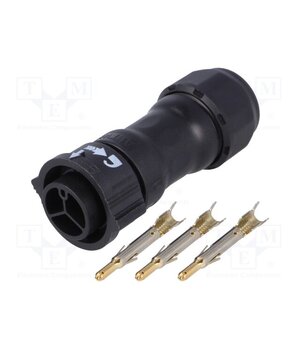CC-03BFMA-QL8LPP Connector: circular; plug; for cable; PIN: 3; male; with contacts zVDgRP58Tiij4ZYfVCXeex7ta_SoEt0dodh30qrFQTQ