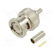 112136 Connector: BNC; plug; male; straight; 50Ω; crimped; for cable; POM Ij1rAIS0GqJGC-HBVdbr-gaMnlyMR0d681qP964-7tI