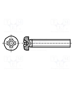 1488929 Screw; M2x4; 0.4; Head: cheese head; Phillips; PH1; ISO 7048 -RrkY9tNSKUGm4TdQdtI36wiRn2CVK5HwMvMcWrR5cE