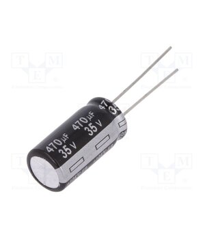 EEUEB1V471 Capacitor: electrolytic; THT; 470uF; 35VDC; Ø10x20mm; Pitch: 5mm sXqUI8W31y-2F8LpB3fnz_eGD4b8PQRZq1UvLAGNRBE