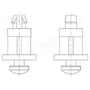 8GG01V42748 PCB distance; polyamide 66; L: 9.5mm; latch/latch; natural; 8GG01 B-RiKjkNBhBURvzdJ7YamFMoukLTtjTUznBesaK_V7A