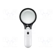 41255 Hand magnifier; Lens: Ø22mm,Ø75mm; Illumin: LED; white; 10000K U7kv2kbLtMYdRYrzHFlw8Te47gAZlWV519QHDYedpno