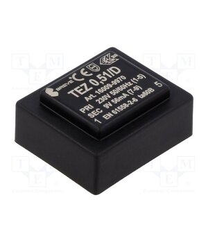 TEZ 0,51/D 230/ 9V Transformer: encapsulated; 0.5VA; 230VAC; 9V; PCB; IP00; TEZ; A: 28mm lqvWp84sZx9zo-5Xwf0GHJ-U5PO7CgA1Z-jo8OKT0EU